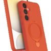 Samsung Galaxy A25 5G Regal Magsafe Standlı Kapak - Turuncu-(5796)