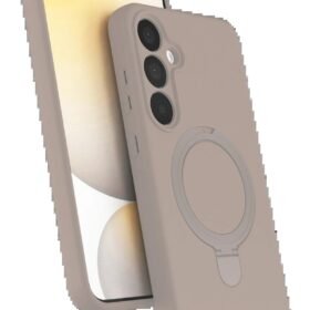 Samsung Galaxy A15 4G Regal Magsafe Standlı Kapak - Çöl Titanyum-(5796)