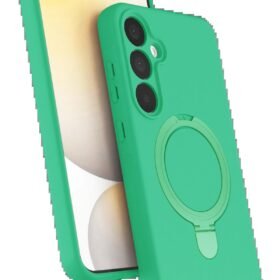 Samsung Galaxy A15 4G Regal Magsafe Standlı Kapak - Yeşil-(5796)