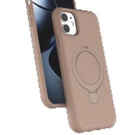 Apple iPhone 11 Regal Magsafe Standlı Kapak - Çöl Titanyum-(5796)