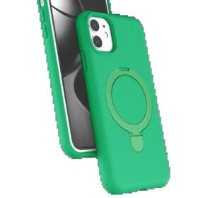Apple iPhone 11 Regal Magsafe Standlı Kapak - Yeşil-(5796)