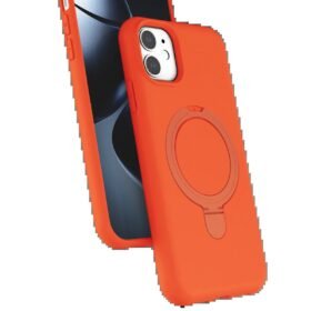 Apple iPhone 11 Regal Magsafe Standlı Kapak - Turuncu-(5796)