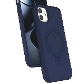 Apple iPhone 11 Regal Magsafe Standlı Kapak - Lacivert-(5796)