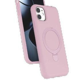 Apple iPhone 11 Regal Magsafe Standlı Kapak - Açık Pembe-(5796)