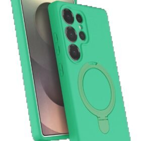 Samsung Galaxy S23 Ultra Regal Magsafe Standlı Kapak - Yeşil-(5796)