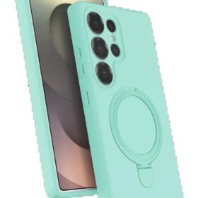Samsung Galaxy S23 Ultra Regal Magsafe Standlı Kapak - Su Yeşili-(5796)