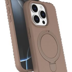 Apple iPhone 15 Pro Max Regal Magsafe Standlı Kapak - Çöl Titanyum-(5796)