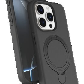 Apple iPhone 15 Pro Max Regal Magsafe Standlı Kapak - Titan Gri-(5796)