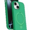 Apple iPhone 15 Plus Regal Magsafe Standlı Kapak - Yeşil-(5796)