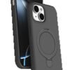 Apple iPhone 15 Regal Magsafe Standlı Kapak - Titan Gri-(5796)