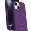 Apple iPhone 15 Regal Magsafe Standlı Kapak - Derin Mor-(5796)