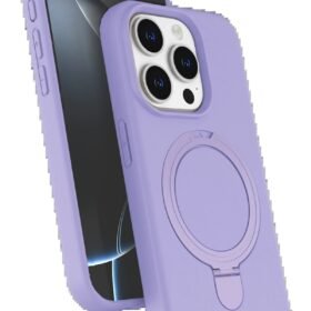 Apple iPhone 14 Pro Max Regal Magsafe Standlı Kapak - Lila-(5796)