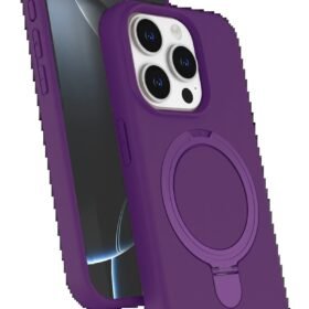 Apple iPhone 14 Pro Max Regal Magsafe Standlı Kapak - Derin Mor-(5796)