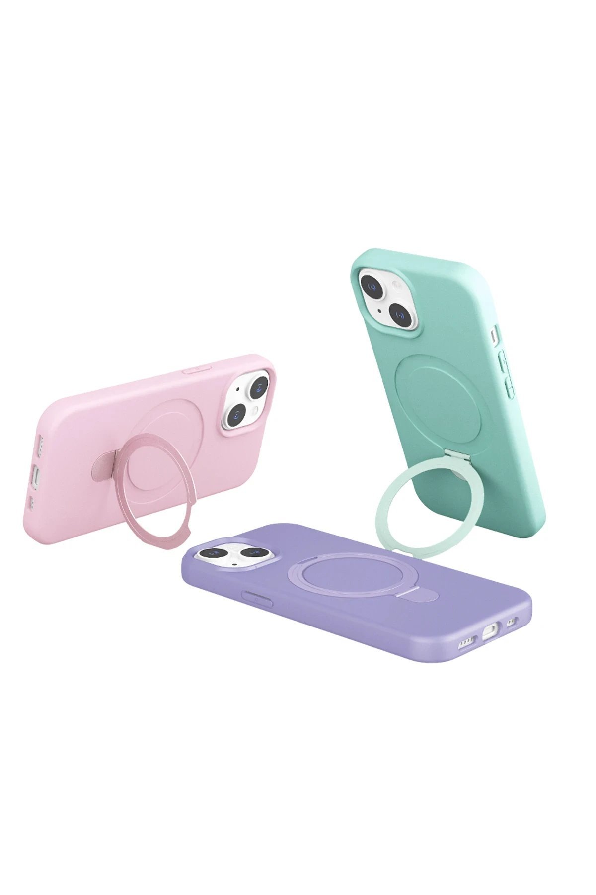 Apple iPhone 14 Regal Magsafe Standlı Kapak - Lacivert-(5796) - Görsel 5