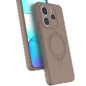 Xiaomi Redmi Note 14 4G Regal Magsafe Standlı Kapak - Çöl Titanyum-(5796)