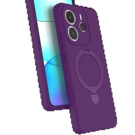 Xiaomi Redmi Note 14 4G Regal Magsafe Standlı Kapak - Derin Mor-(5796)