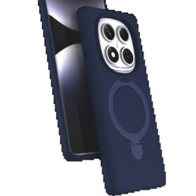 Xiaomi Redmi Note 14 Pro 5G Regal Magsafe Standlı Kapak - Lacivert-(5796)