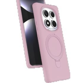 Xiaomi Redmi Note 14 Pro 4G Regal Magsafe Standlı Kapak - Açık Pembe-(5796)