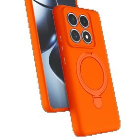 Xiaomi Mi 14T Pro Regal Magsafe Standlı Kapak - Turuncu-(5796)