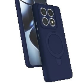 Xiaomi Mi 14T Pro Regal Magsafe Standlı Kapak - Lacivert-(5796)