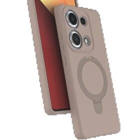 Xiaomi Redmi Note 13 Pro 4G Regal Magsafe Standlı Kapak - Çöl Titanyum-(5796)