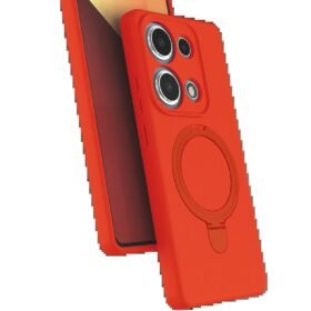 Xiaomi Redmi Note 13 Pro 4G Regal Magsafe Standlı Kapak - Turuncu-(5796)