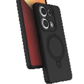 Xiaomi Redmi Note 13 Pro 4G Regal Magsafe Standlı Kapak - Siyah-(5796)