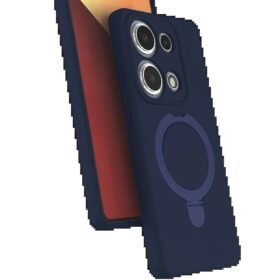 Xiaomi Redmi Note 13 Pro 4G Regal Magsafe Standlı Kapak - Lacivert-(5796)