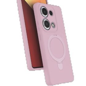 Xiaomi Redmi Note 13 Pro 4G Regal Magsafe Standlı Kapak - Açık Pembe-(5796)