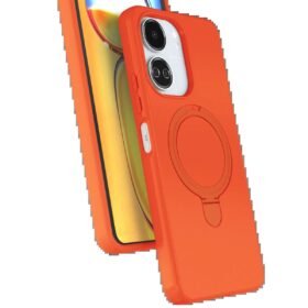Xiaomi Redmi 13C Regal Magsafe Standlı Kapak - Turuncu-(5796)
