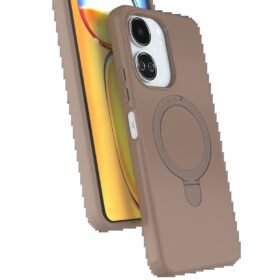 Xiaomi Redmi 13C Regal Magsafe Standlı Kapak - Çöl Titanyum-(5796)