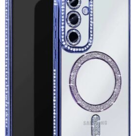 Samsung Galaxy A25 5G Joke Simli Magneticsafe Kılıf - Mavi-(5796)