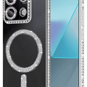 Xiaomi Redmi Note 13 Pro 4G Joke Simli Magneticsafe Kılıf - Gümüş-(5796)