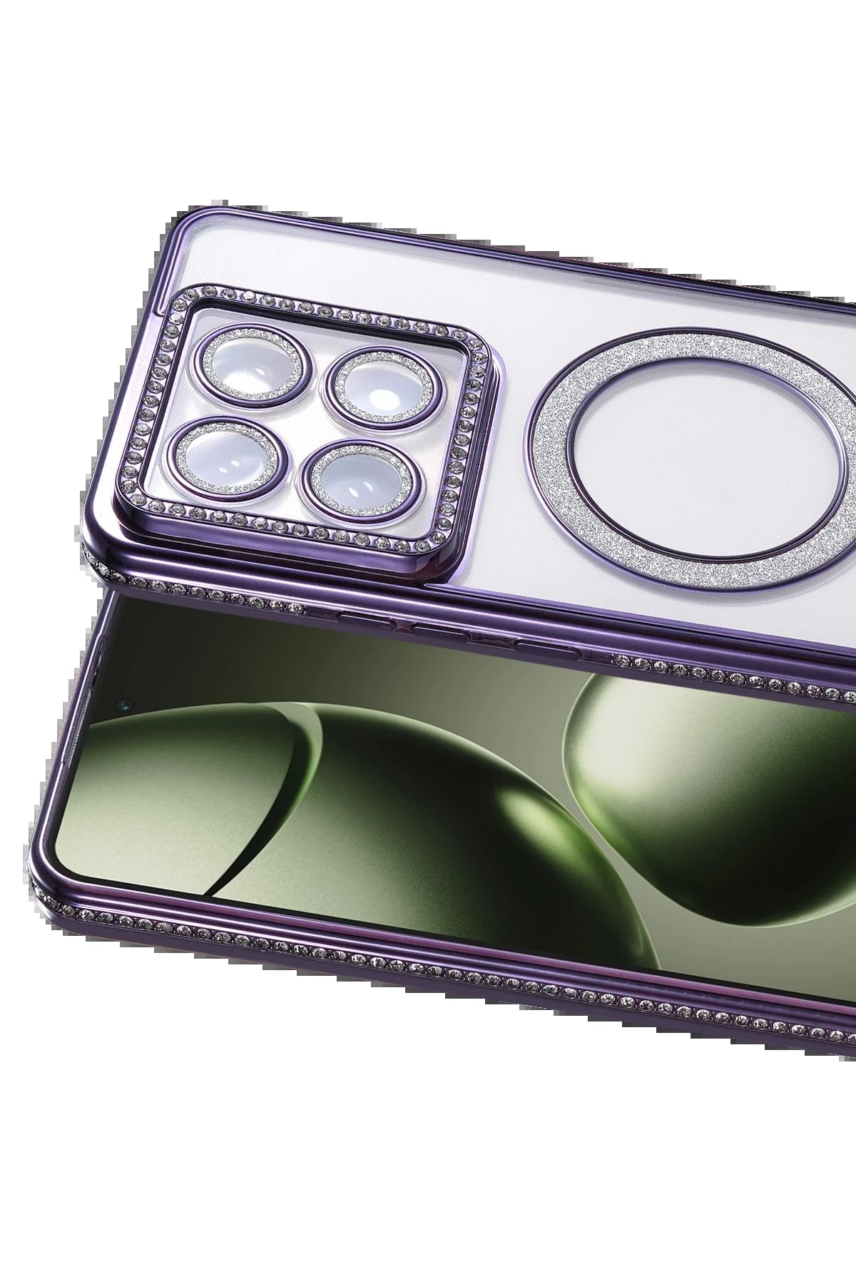 Xiaomi Mi 14T Pro Joke Simli Magneticsafe Kılıf - Derin Mor-(5796) - Görsel 2