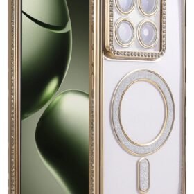Xiaomi Mi 14T Pro Joke Simli Magneticsafe Kılıf - Gold-(5796)