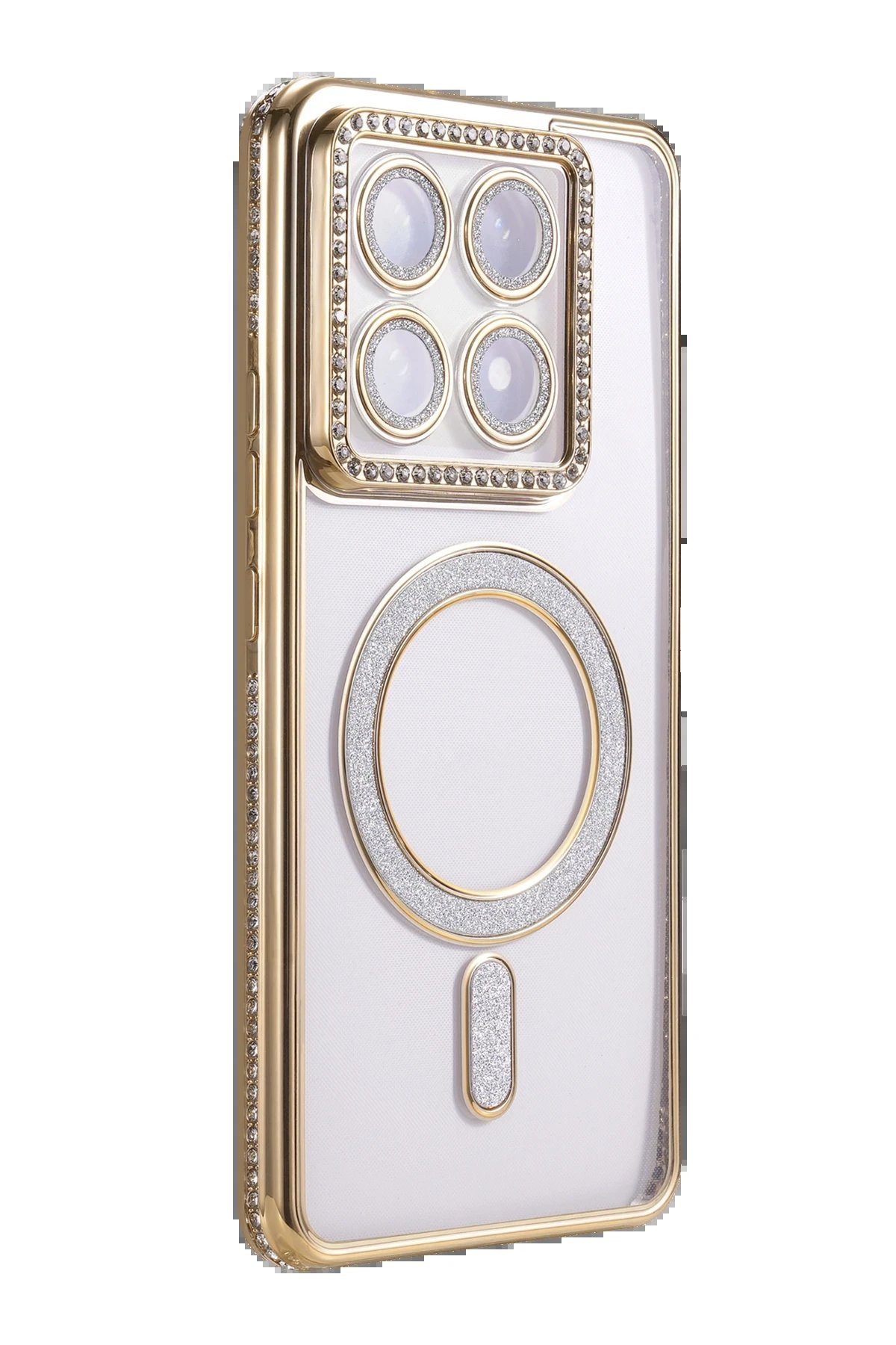 Xiaomi Mi 14T Pro Joke Simli Magneticsafe Kılıf - Gold-(5796) - Görsel 3