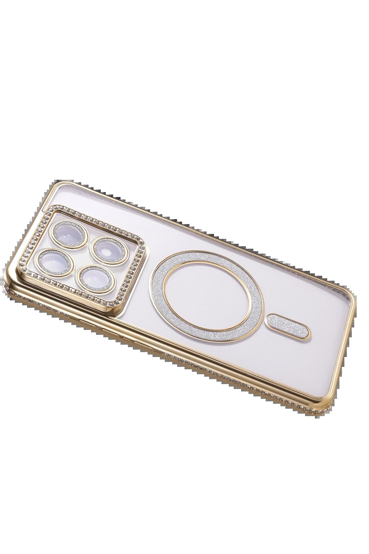 Xiaomi Mi 14T Pro Joke Simli Magneticsafe Kılıf - Gold-(5796) - Görsel 4