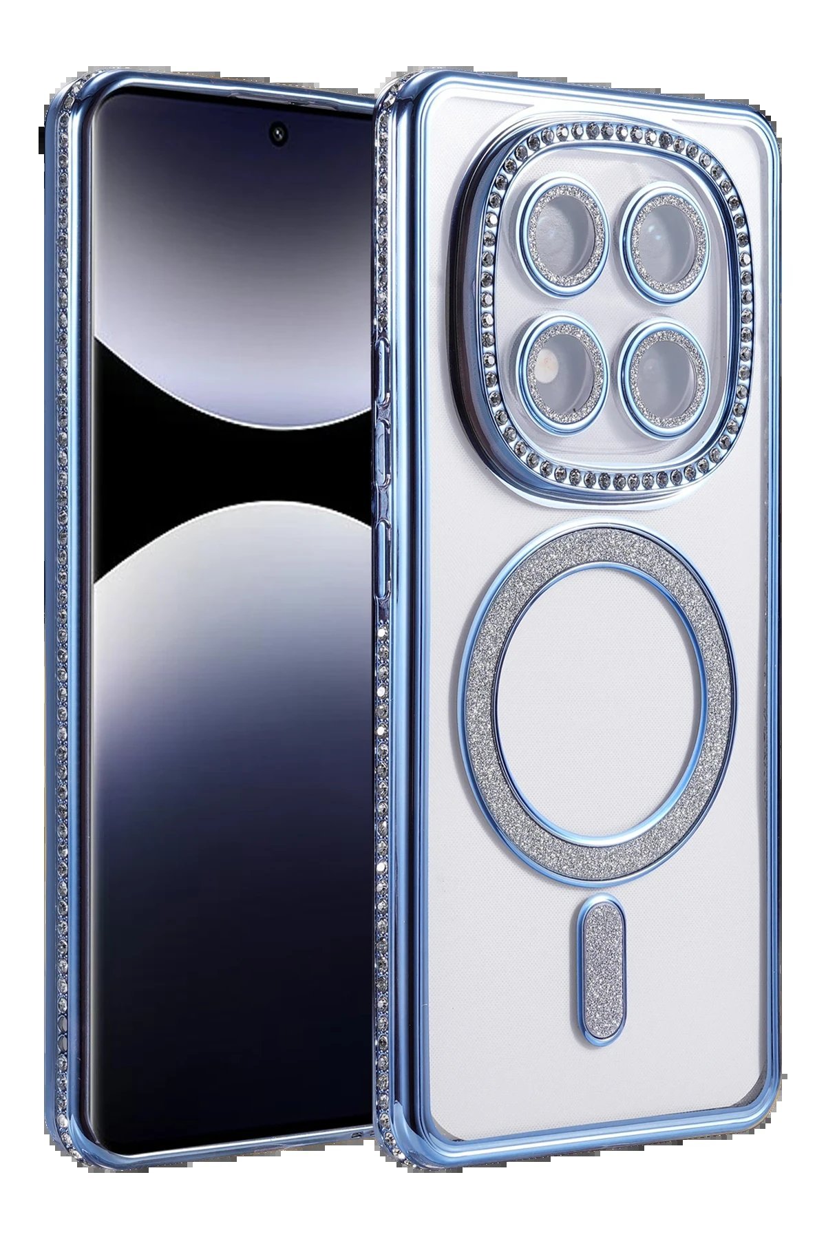 Xiaomi Redmi Note 14 Pro 5G Joke Simli Magneticsafe Kılıf - Mavi-(5796)