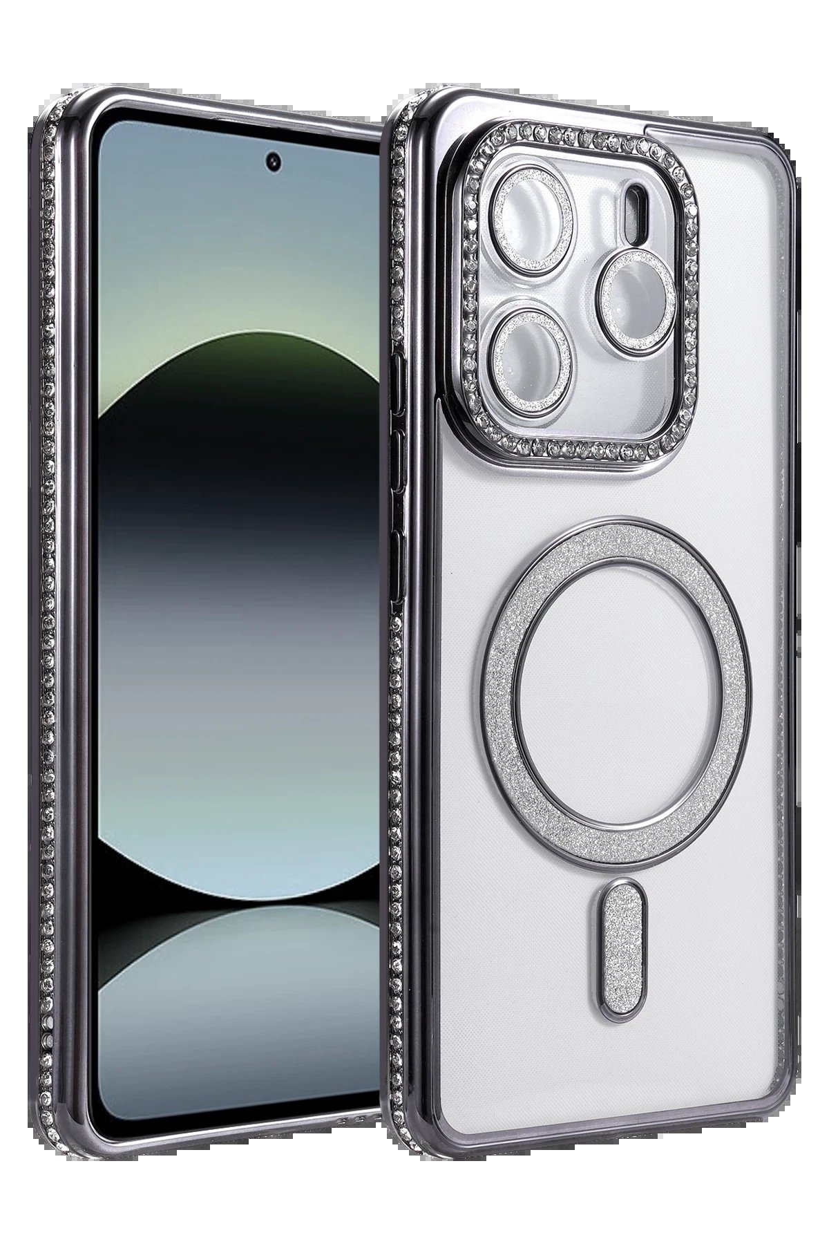 Xiaomi Redmi Note 14 4G Joke Simli Magneticsafe Kılıf - Siyah-(5796)