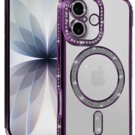 Apple iPhone 17 Joke Simli Magneticsafe Kılıf - Derin Mor-(5796)