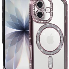 Apple iPhone 17 Joke Simli Magneticsafe Kılıf - Pembe-(5796)