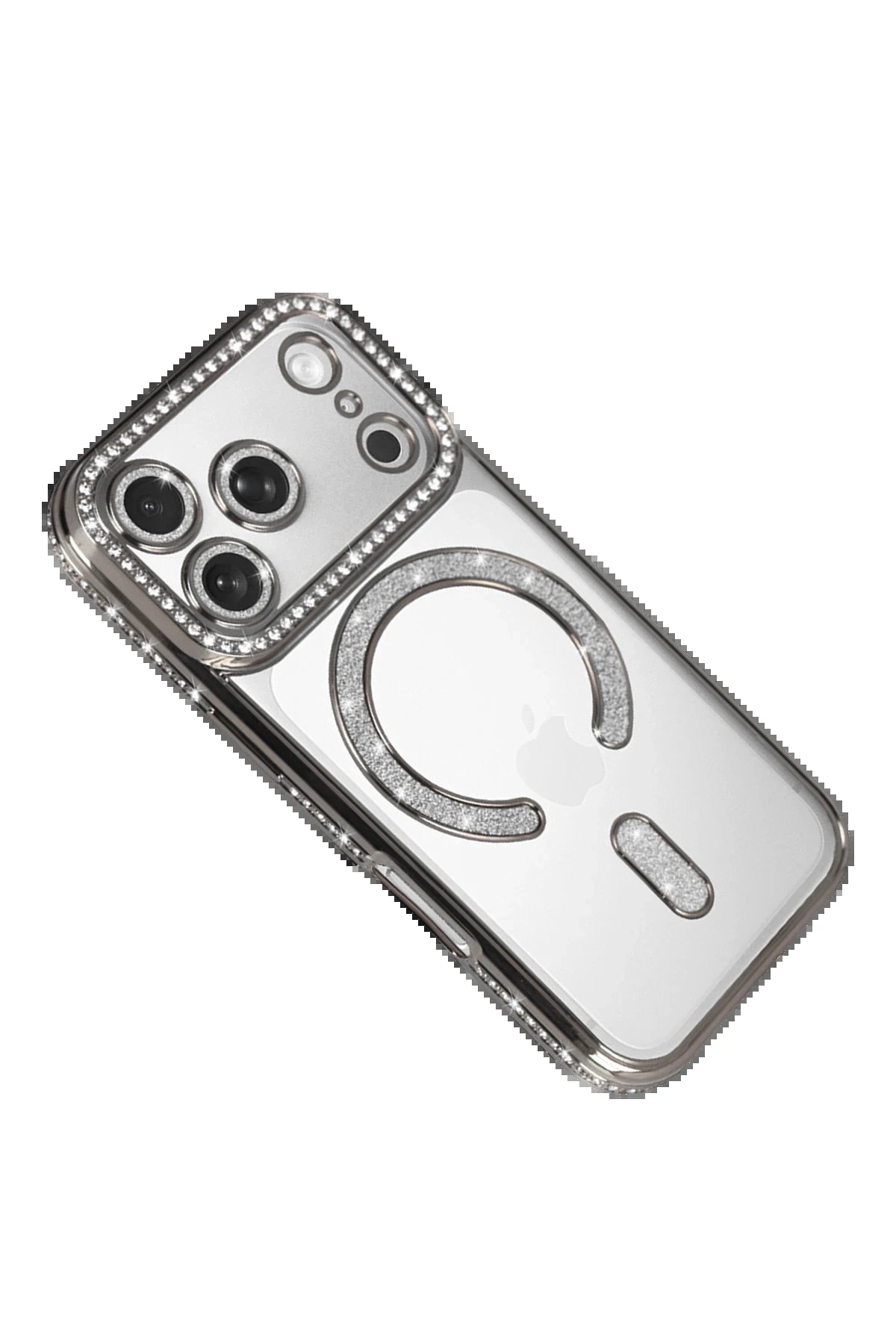 Apple iPhone 17 Pro Joke Simli Magneticsafe Kılıf - Gümüş-(5796) - Görsel 3