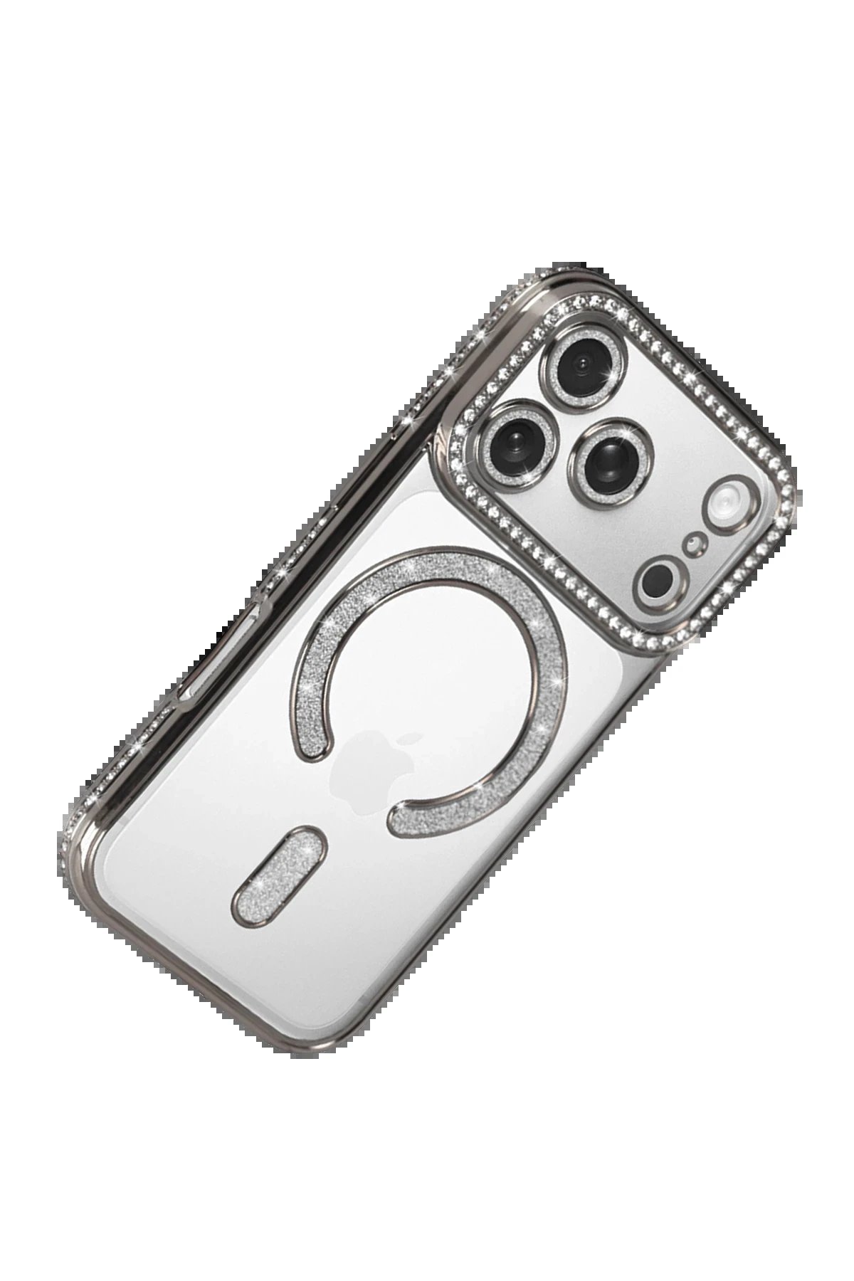 Apple iPhone 17 Pro Joke Simli Magneticsafe Kılıf - Gümüş-(5796) - Görsel 4