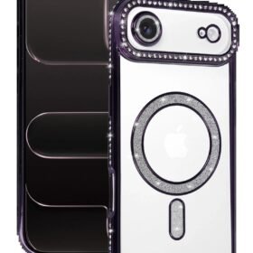 Apple iPhone 17 Air Joke Simli Magneticsafe Kılıf - Derin Mor-(5796)