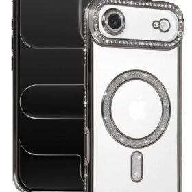 Apple iPhone 17 Air Joke Simli Magneticsafe Kılıf - Gümüş-(5796)