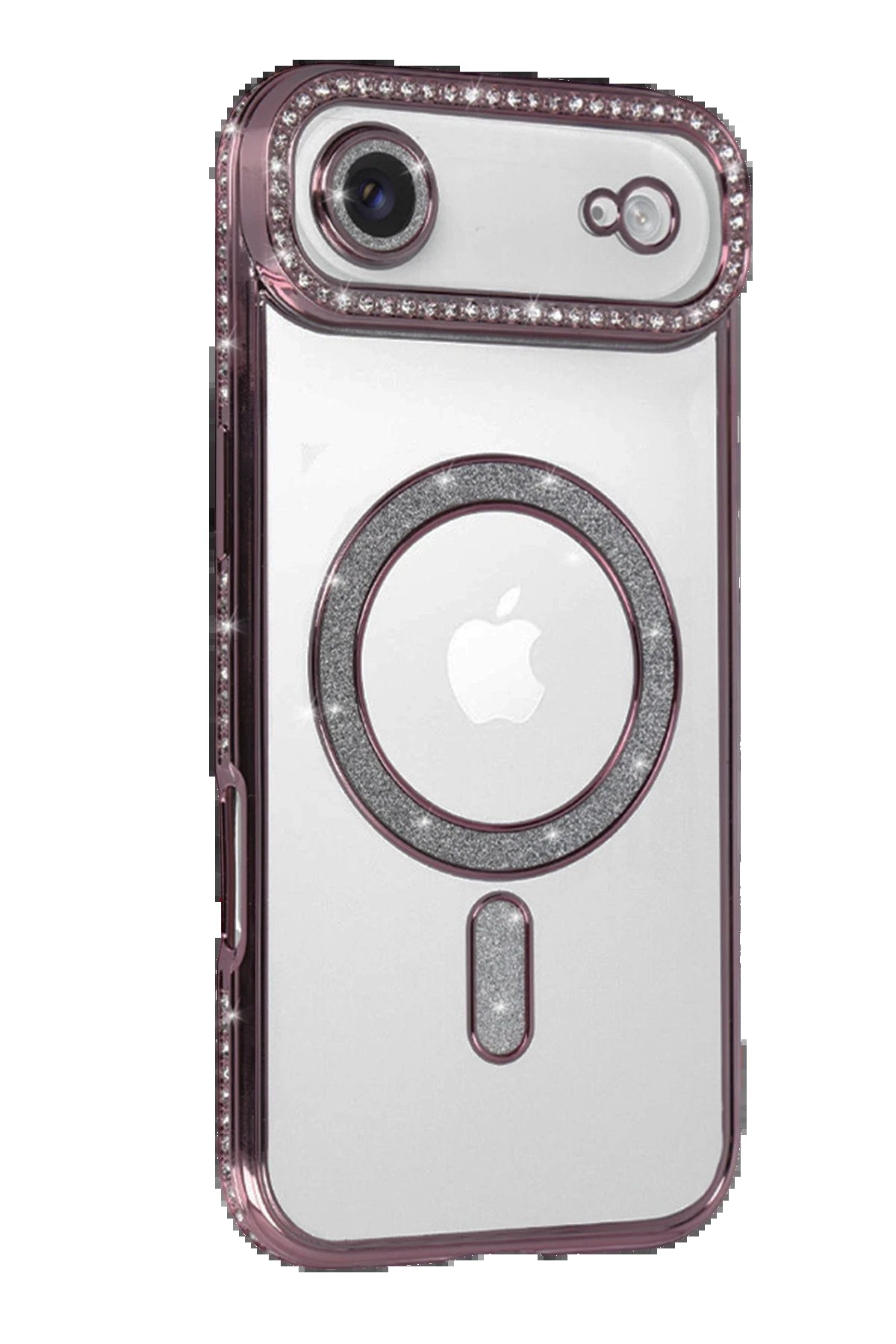 Apple iPhone 17 Air Joke Simli Magneticsafe Kılıf - Pembe-(5796) - Görsel 2