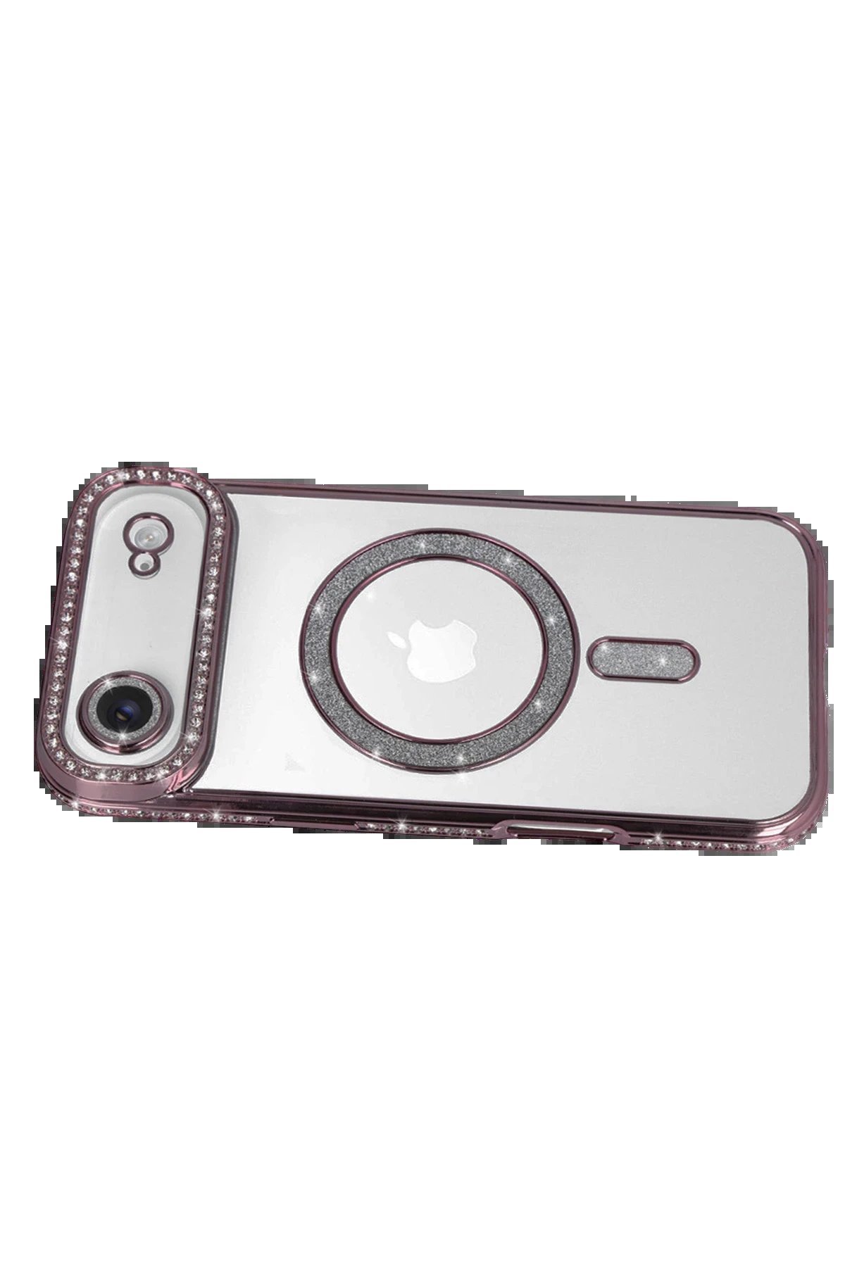 Apple iPhone 17 Air Joke Simli Magneticsafe Kılıf - Pembe-(5796) - Görsel 3