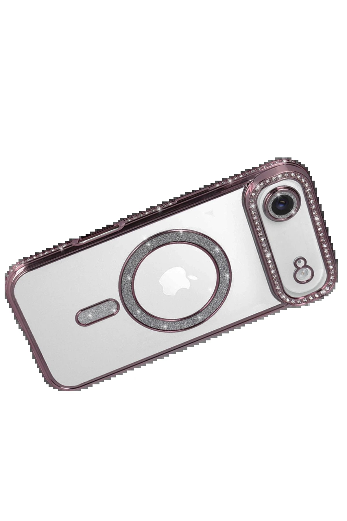 Apple iPhone 17 Air Joke Simli Magneticsafe Kılıf - Pembe-(5796) - Görsel 4