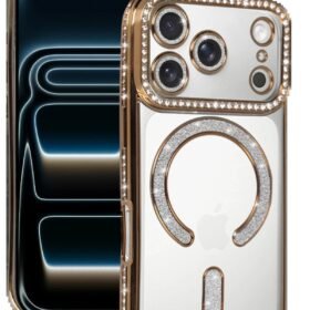 Apple iPhone 17 Pro Max Joke Simli Magneticsafe Kılıf - Gold-(5796)