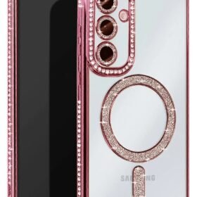 Samsung Galaxy A17 5G Joke Simli Magneticsafe Kılıf - Pembe-(5796)